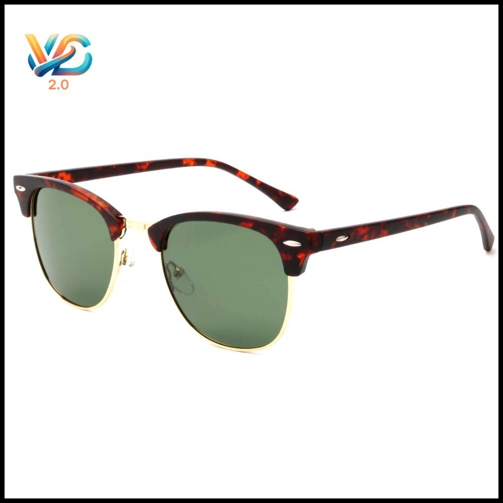 Polarized‎ Semi-Rimless Sunglasses UV Protection Driving Unisex